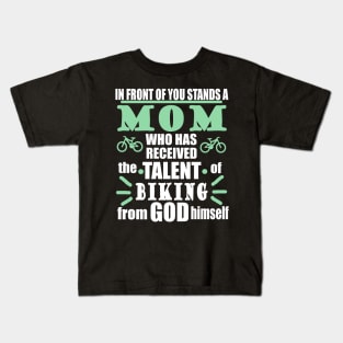 Gift Mom Mother's Day Bike Tour Biking Bicycle Kids T-Shirt